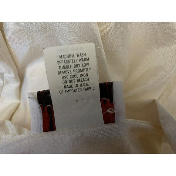 Judy Bond Vintage Lace Collared Blouse Sz 14 Ivory Hidden Button Front USA - Picture 6 of 6